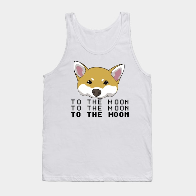 Stonks - Shiba to the Moon Tank Top by Divoc